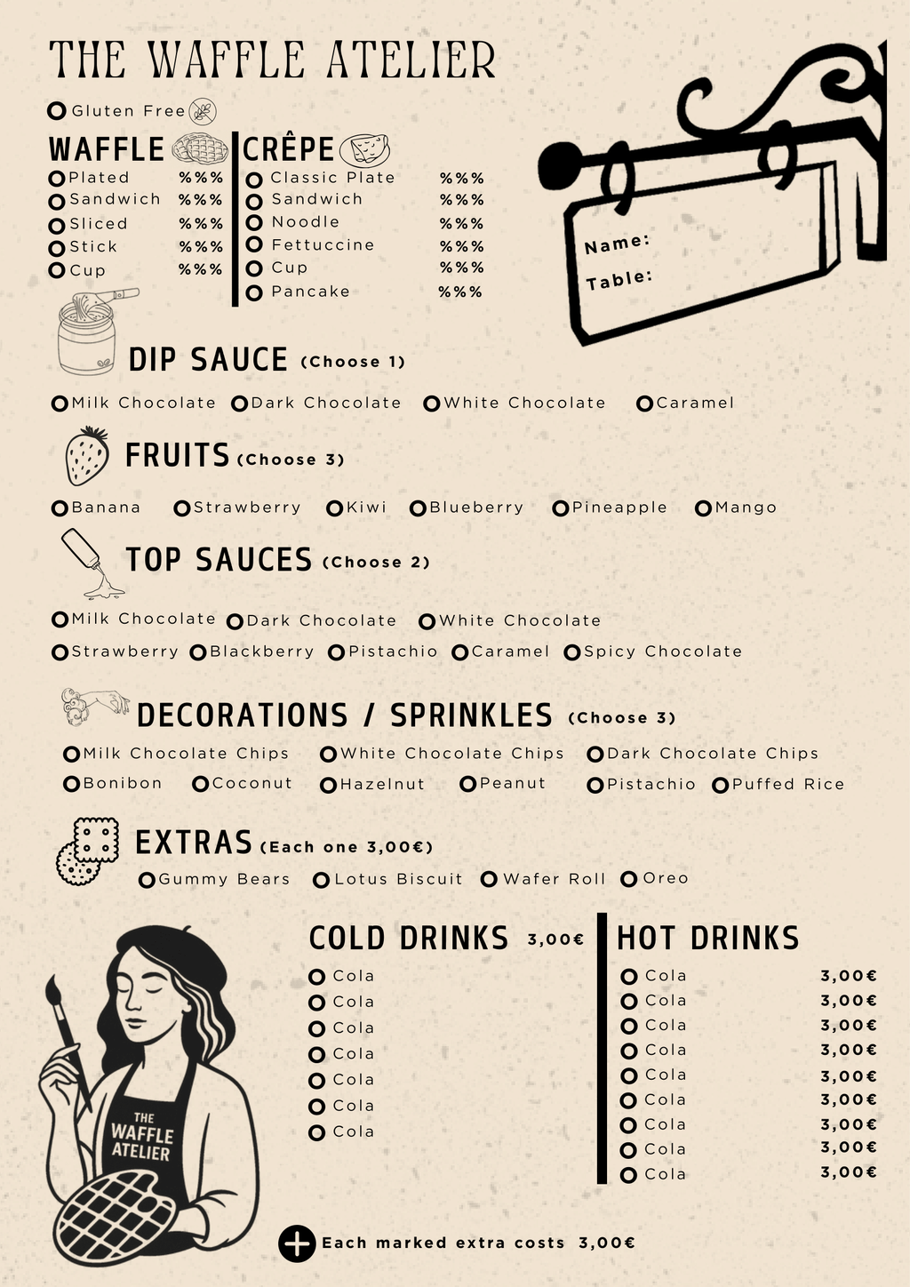 The Waffle Atelier MENU